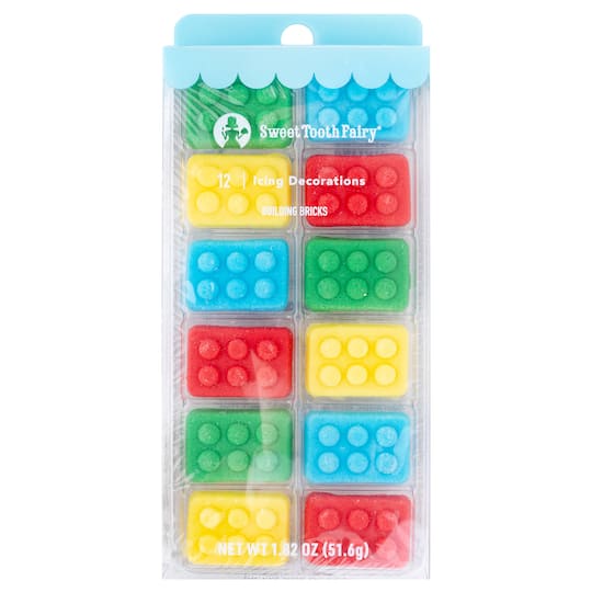 Sweet Tooth Fairy&#xAE; Building Bricks Icing Decorations, 12ct.